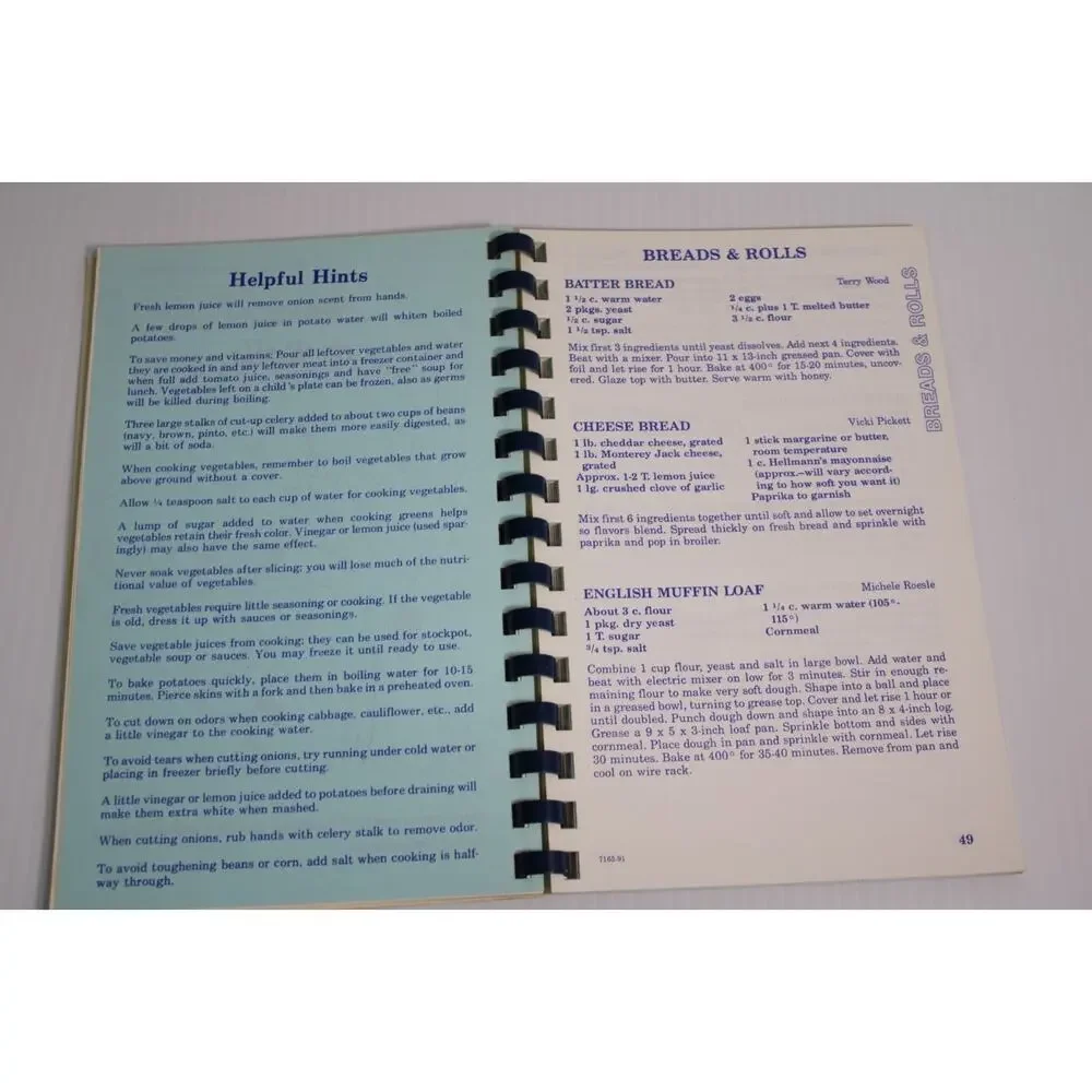 Vintage 1992 Prescriptions For the Pallet Collin County Texas Nursing Cookbook